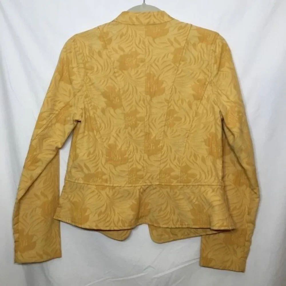 YELLOW TAPESTRY LONG SLEEVES MILITARY JACKET SMALL - Picture 12 of 15